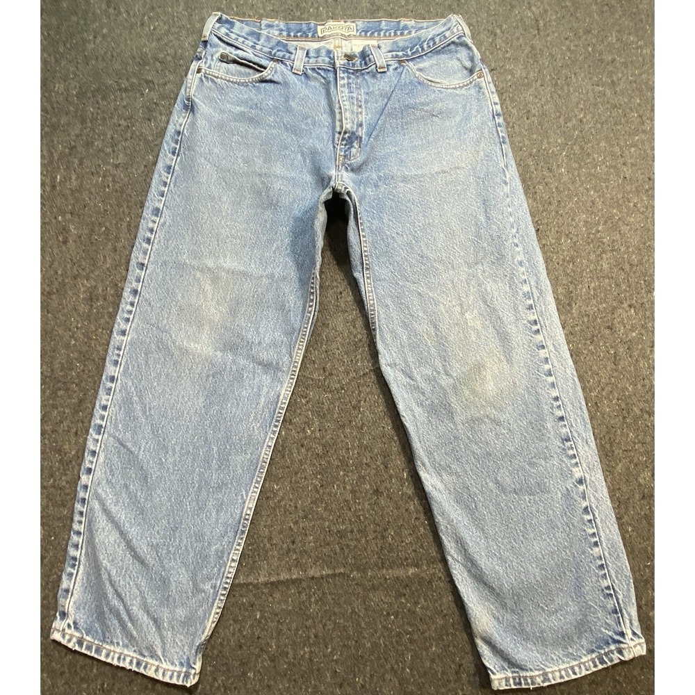 VTG Dakota Light Washed City Retro Blue Jeans Men's 38x30 Denim Distressed